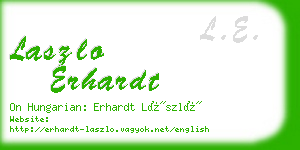 laszlo erhardt business card